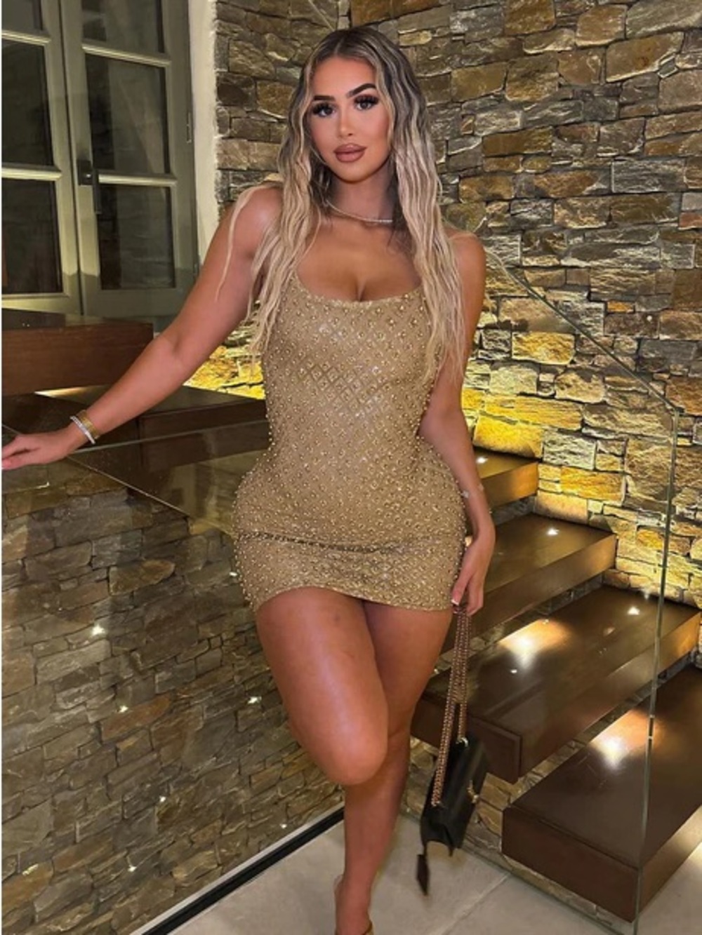 Roxi Dress- Gold